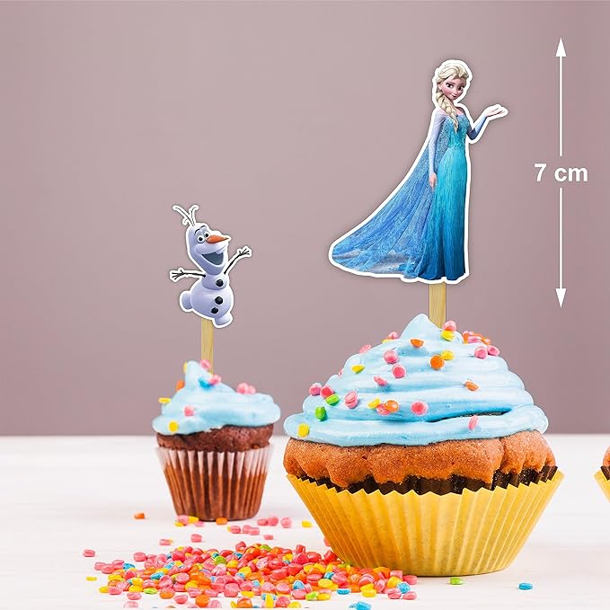 Frozn Cupcake Topper – Winter-Themed Decorative Party Picks for Birthday Cupcakes, Dessert Tables, Snow-Inspired Celebrations, Event Styling, Themed Parties, and Special Occasion Decorations