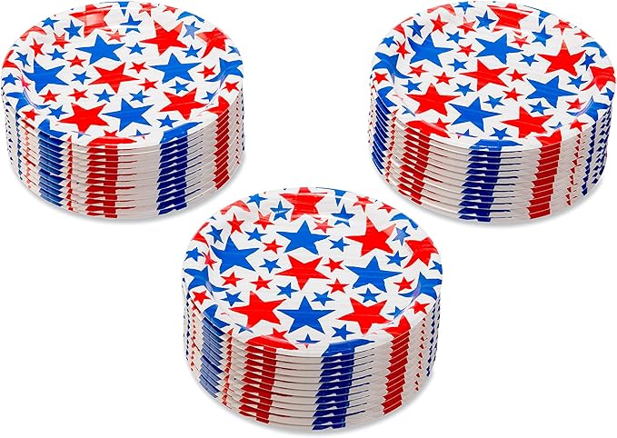 American Greetings Memorial Day Party Supplies, Paper Dessert Plates (36-Count)