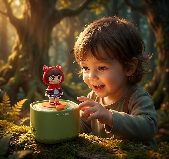 Magic AI Children's Storytelling Toy Machine -Little Red Riding Hood and Alex The Panda's Journey Home Personalized Interactive Stories with Smart Q&A, Fun Character Toys
