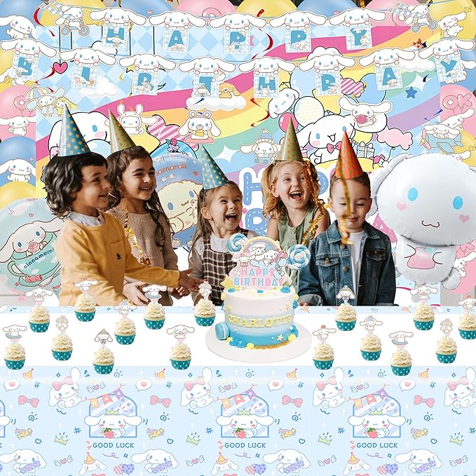 Birthday Party Decorations, Party Supplies Include Banner, Backdrop, latex Balloons, Hanging Swirls, Foil Balloon, Cake Cupcake Toppers, Tablecloth