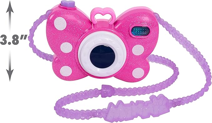 Disney Junior Minnie Mouse Picture Perfect Pretend Play Camera, Lights, Realistic Sounds, Easter Basket Fillers, Gifts, Presents, Officially Licensed Kids Toys for Ages 3 Up by Just Play