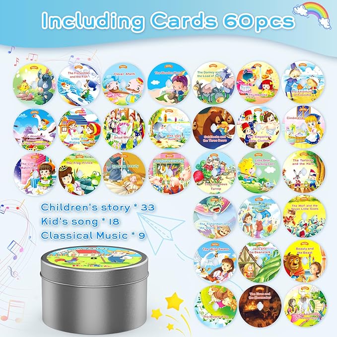 HOMESTEC B Version Flash Cards Player Toy, Thicker, Less Prone to Bending and Can Be Used Longer Educational Learning Sensory for Toddler