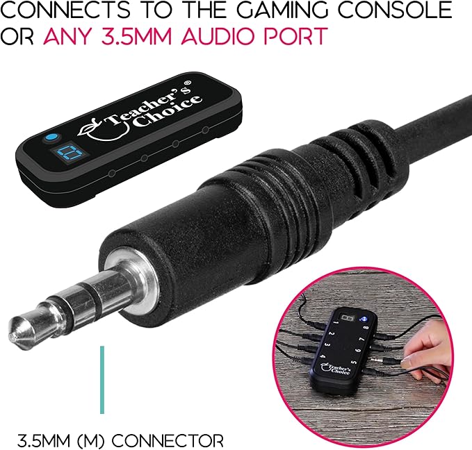 Teacher's Choice 15 Ft Extension Cables for Handheld Game Buzzer System (4 Pack)
