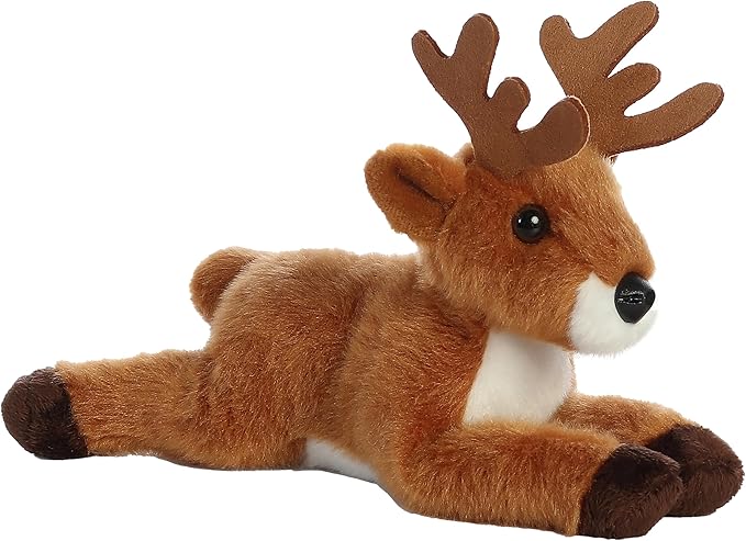 Aurora® Adorable Mini Flopsie™ Deer Stuffed Animal - Mini Companions Ready for Playful Adventures - for Kids All Ages, Toddlers, Adults, and Families - Brown 8 Inches