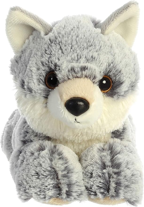 Aurora® Adorable Mini Flopsie™ Winter Wolf™ Stuffed Animal - Mini Companions Ready for Playful Adventures - for Kids All Ages, Toddlers, Adults, and Families - Gray 8 Inches