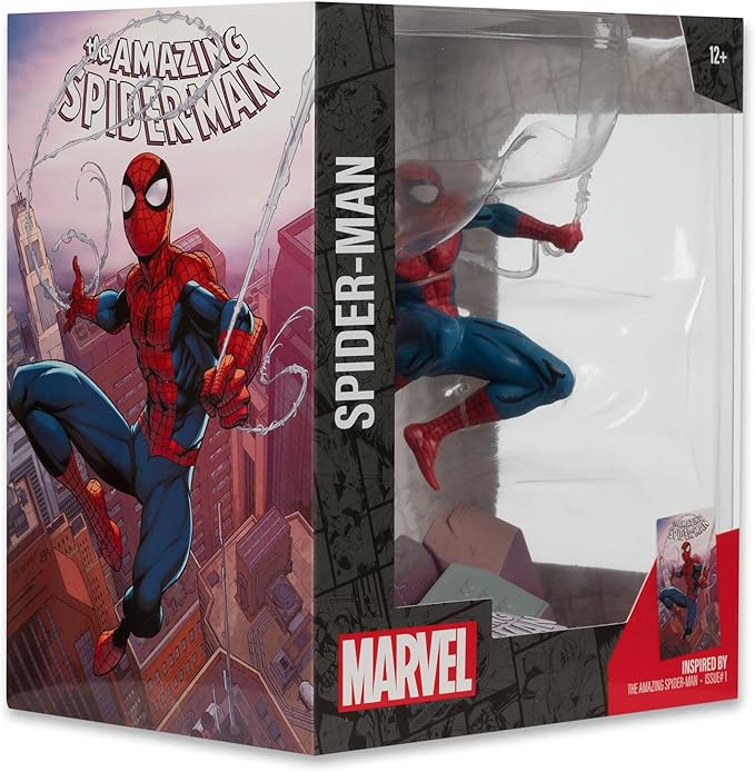 McFarlane Toys Marvel Spider-Man 1:10th Scale Collectible with Scene (The Amazing Spider-Man #1)