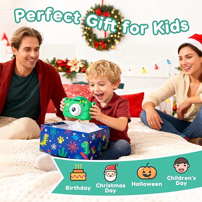 Kids Camera Toys for 3-12 Year Old Boys Girls,Toddler Camera 1080P Birthday Christmas Gifts for Grandkids,Toys for 4 5 6 7 8 9 10 11 Year Old Kids with 32G SD Card