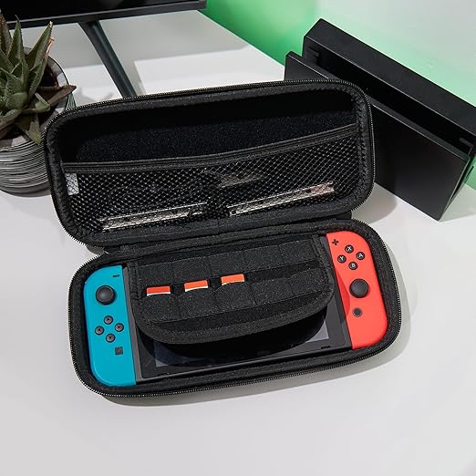 Numskull Wicked Hard Shell Travel Case for Nintendo Switch and OLED Model Console - Fits 10 Games and Switch Accessories