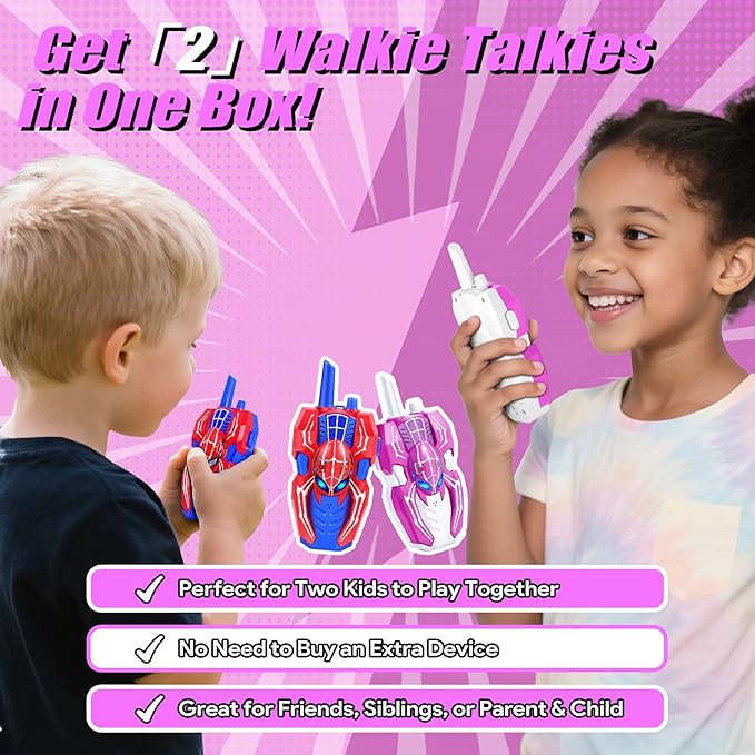 Vvinca Spider Walkie Talkies for Kids 4 PCS