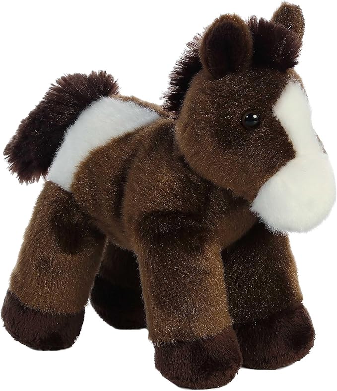 Aurora® Adorable Mini Flopsie™ Paint™ Stuffed Animal - Mini Companions Ready for Playful Adventures - for Kids All Ages, Toddlers, Adults, and Families - Brown 8 Inches