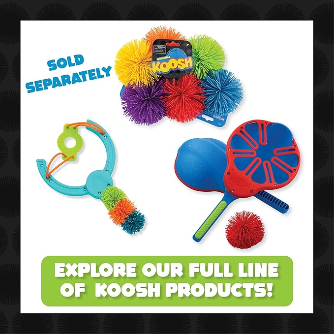Koosh Double Paddle Playset -- Paddles and Ball for Added Koosh Fun! -- Fidget Toy -- For Ages 6+
