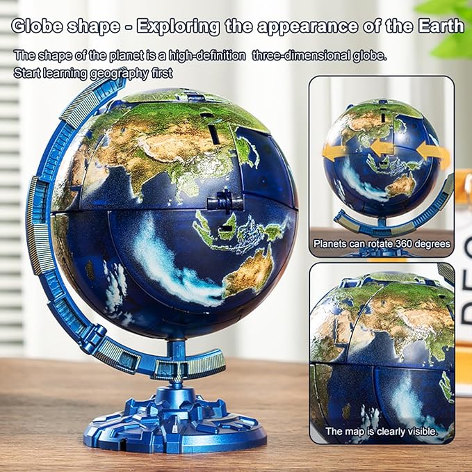2-in-1 Transforming Robot Toys, Globe Transform to Robots Action Figure, 2 Shapes Deformation Action Figures Toy for Kids & Adults, STEM Educational Toy, Birthday Christmas Party Gifts for Boys