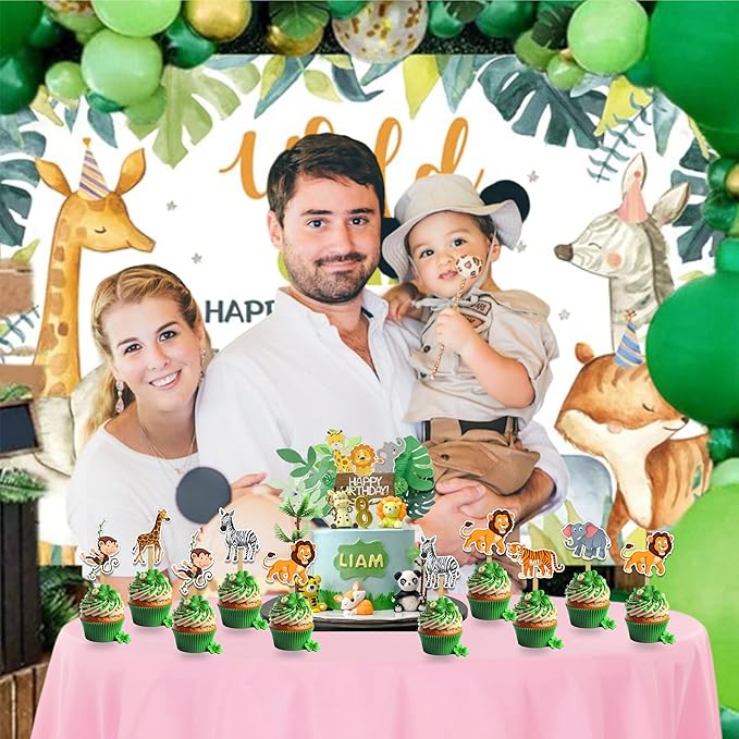 Jugle Safari Cupcake Topper – Animal-Themed Decorative Party Picks for Birthday Cupcakes, Dessert Tables, Nature-Inspired Celebrations, Event Styling, Themed Parties, and Special Occasion Decorations