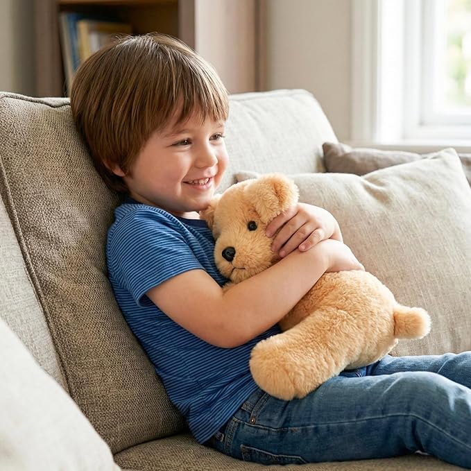 Labs Labrador Golden Retrievers Dog Puppy Stuffed Animals Plush Toys for Kids Boys Girls Birthday Bedtime Gifts, 7.9" Golden Yellow
