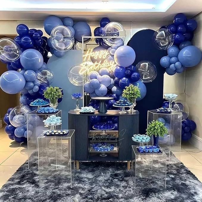 KALOR 22 Inch Purple Mylar Balloons, 10 Pcs Large 4D Giant Round Foil Balloon Big Mirror Metallic Balloons for Birthday Party Baby Shower Gender Reveal Supplies