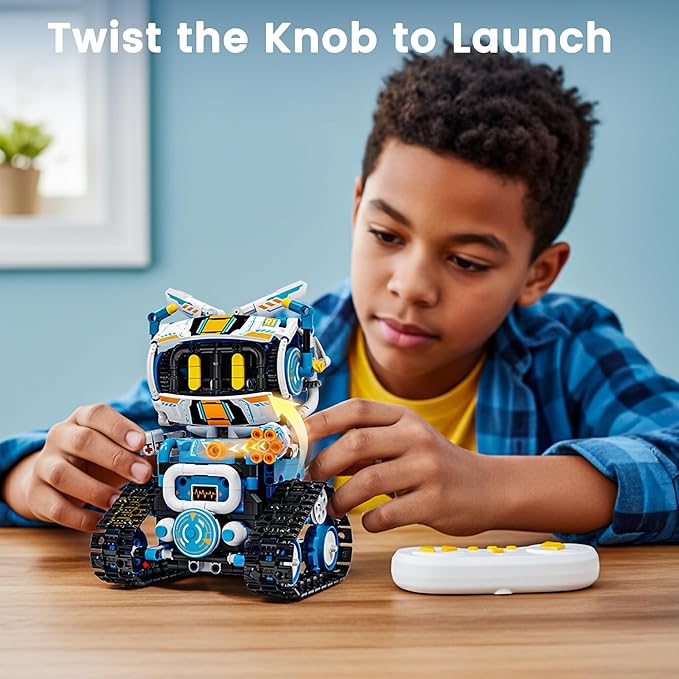 5 in 1 STEM Robotics Kit for Kids 8-12, APP & Remote Control Robot Building Kit, Science Project Kit & STEM Toys for Ages 8-13, Gifts for 8 Year Old Boys Girls