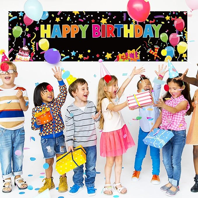 Personalized Birthday Banner Make Your Own Banner Backdrop Custom Birthday Banner Name DIY Colorful Happy Birthdays Banner with Alphabet Stickers for Birthdays Party Backdrop Decoration