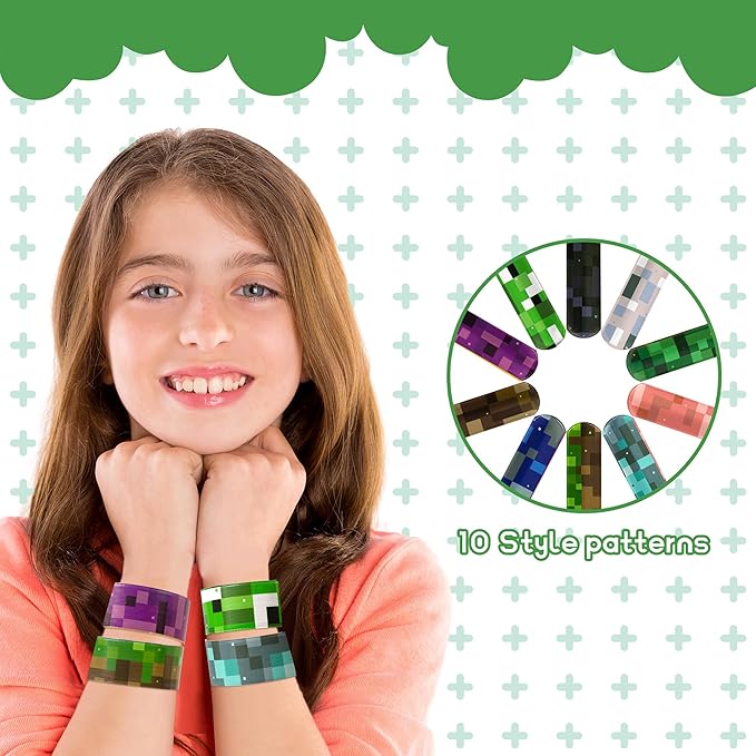 20Pcs Birthday Party Supplies,Slap Wristband Set,Best for Fill Up the Goodie Bags