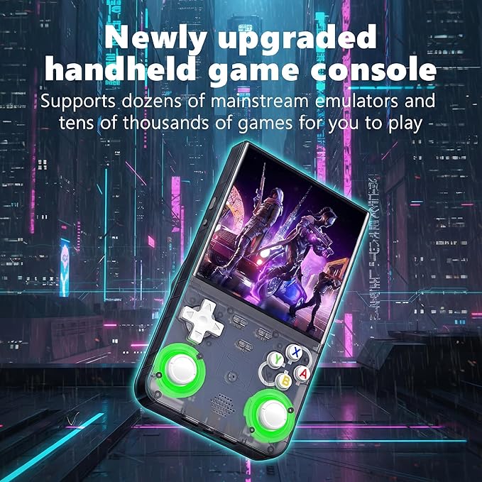 R36 Ultra Retro Handheld Game Console, 4.0-Inch 720x720 IPS Large Screen, Preloaded 20,000+ Classic Games, Linux Open Source with WiFi for Multiplayer, Portable Travel Game System, Kids & Adults Gift
