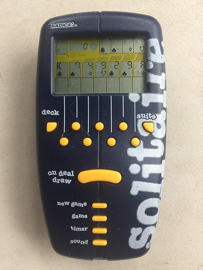 Radica Pocket Solitaire Electronic Handheld Game (1998 Edition with Timer Feature)