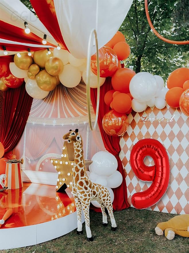 40 Inch 9 Red Number Balloons Mylar Foil Helium Digital Balloons Baby Shower 9th Birthday Party Decor Supplies