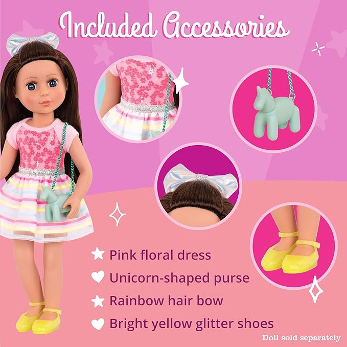 Glitter Girls – 14-Inch Doll Clothes – Shiny Flowers in Bloom Outfit – Toys, Clothes & Accessories for Girls 3 – Year – Old & Up , Pink