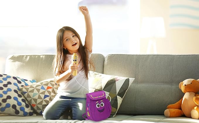 eKids Dora Karaoke Microphone with Boombox, Toddlery Toys with Built-in Music for Kids (Dora)