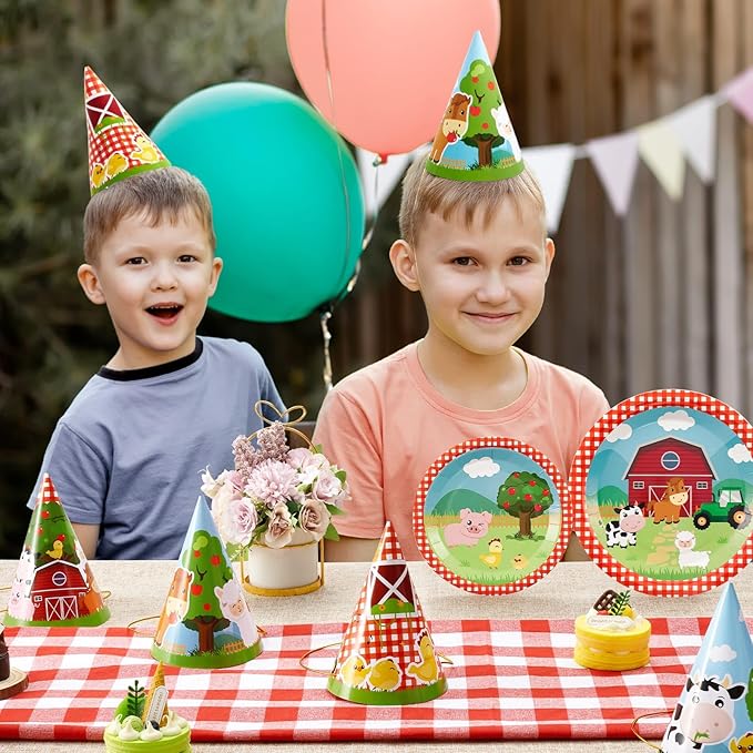 WERNNSAI Birthday Party Hats - 12 Pcs Birthday Party Supplies Cone Hat Headbands Colorful Paper Party Hats for Kids