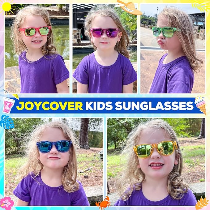 Kids Sunglasses Bulk Party Favors, Boys Girls Easter Gifts Sunglasses for Kids Age 3-8, Birthday Goodie Bags Stuffers for Pool Beach Party Supplies, End of the Year Gifts for Students - 24PCS