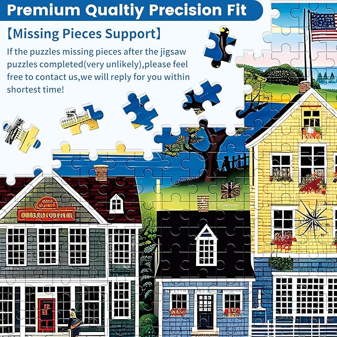 500 Pieces Puzzle for Adults, Fall Puzzle, Autumn Jigsaw Puzzle for Adults, Challenging Game Home Decor Birthday Party Gift Toy for Adults Kids Seniors 20.5×15 in