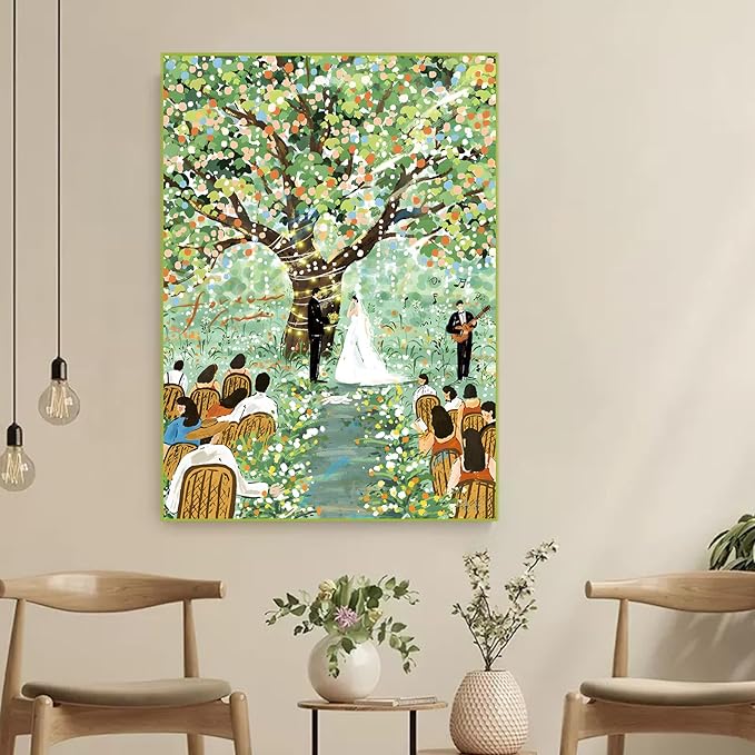 1000 Piece Puzzles for Adults, Wedding Puzzle, Romantic Wedding Jigsaw Puzzle 1000 Pieces for Adults Seniors, Fun Decor Challenging Couple Games Holiday Party Gifts -1:1 Poster