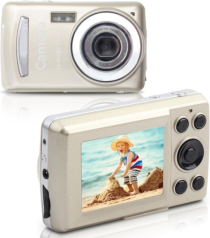 720P Digital Camera for Kids & Teens with 16X Zoom, Compact Portable Camcorder –