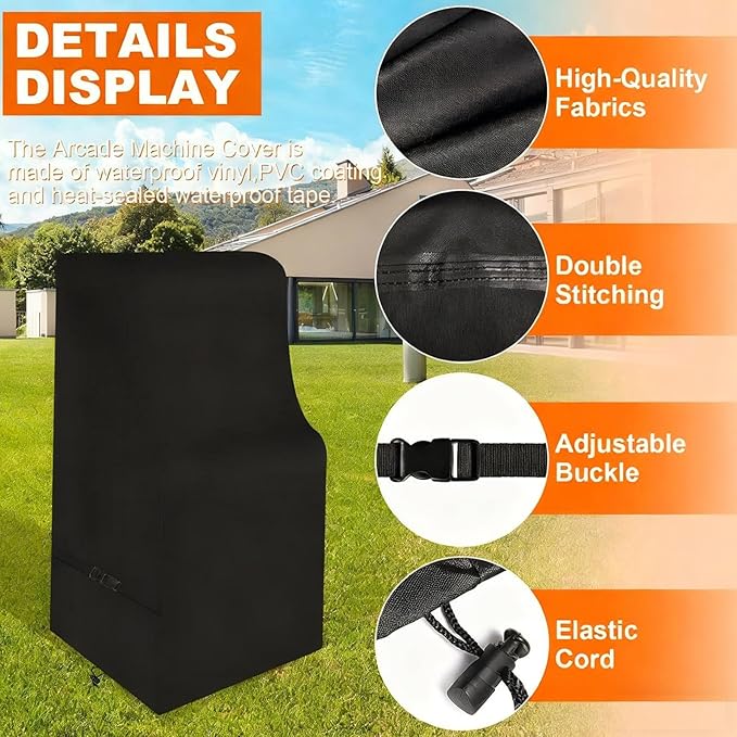 Arcade Machine Cover - Dust Proof Waterproof, Anti-UV Drawstring Closure, Durable Game Equipment Guard | Console Handle Protection Cover, Perfect For Adult Child Garden Backyard Indoor Shop Use