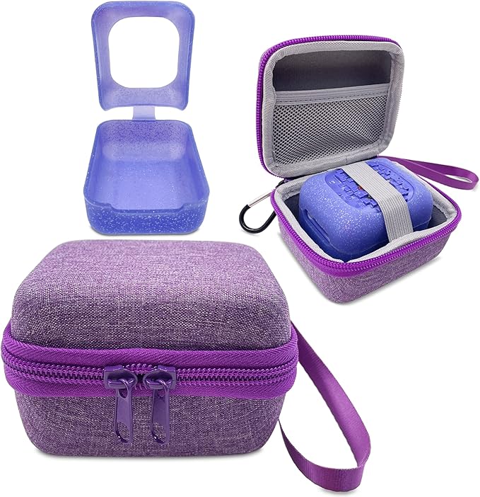 Hard Carrying Case and Silicone Skin Cover for Bitzee Interactive Toy Digital Pet with 15 Animals Virtual Electronic Pets, Compatible Accessories for Bitzee 3D Interactive Toy Electronic Pets (Purple)