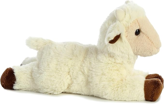 Aurora® Adorable Mini Flopsie™ Goat Kid Stuffed Animal - Mini Companions Ready for Playful Adventures - for Kids All Ages, Toddlers, Adults, and Families - White 8.5 Inches
