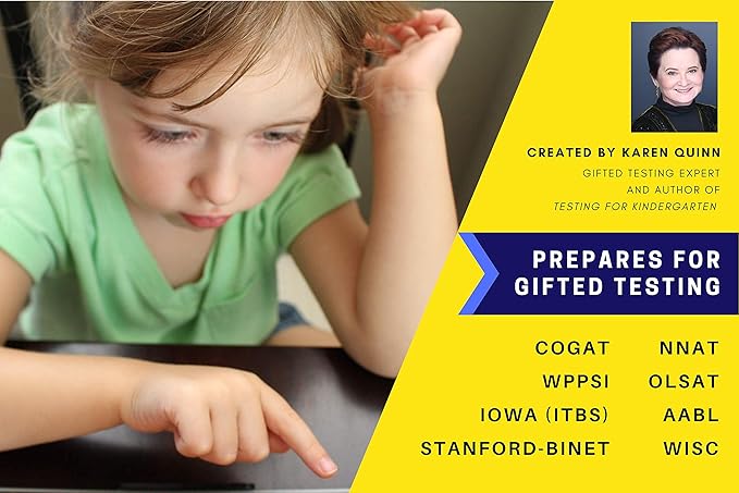 TestingMom.com Gifted Learning Flash Cards Bundle - Educational Flash Cards for 6-8 Years - Knowledge, Spatial Concepts, Following Directions and Math Flash Cards for Grade 1-2 CogAT, OLSAT, NNAT