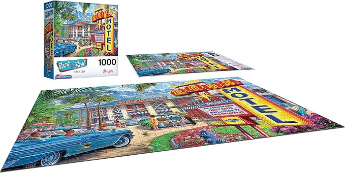RoseArt - Back to The Past - Rose Motel - 1000 Piece Jigsaw Puzzle for Adults
