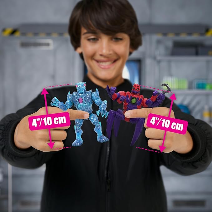 MrBeast Lab Hybrids Multi Pack, Reveal Different Hybrid Parts to Create 2 Mix & Match Action Figures, Plus Parts of The Golden Panther Dragon, Fuse Beast Combinations, Spider vs Energy Panther