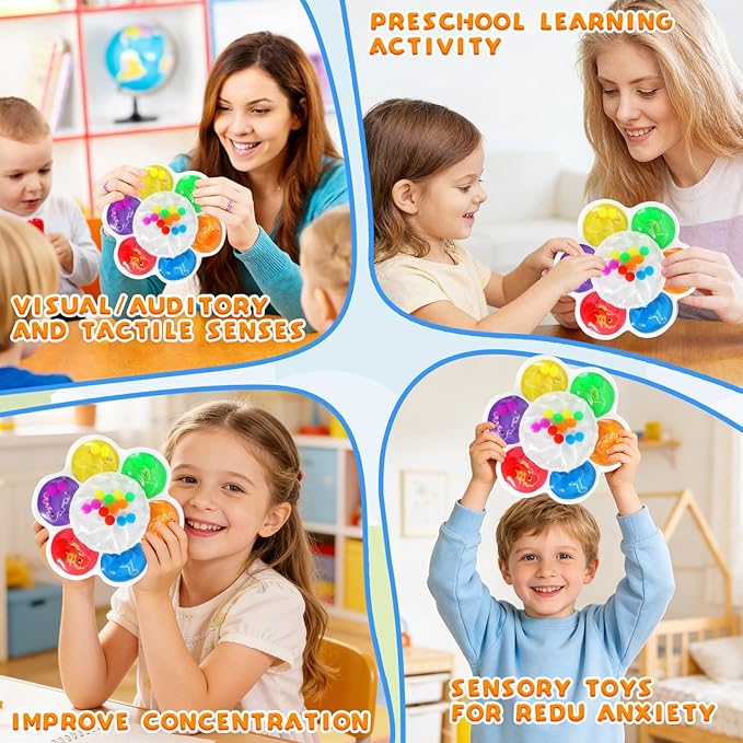 Valentine's Day Color Sorting Sensory Toy for Toddlers 3-5 Years - Montessori Fine Motor Skills Development, Travel & Autism Learning Activity for Airplane Classroom Easter Gift for Kids