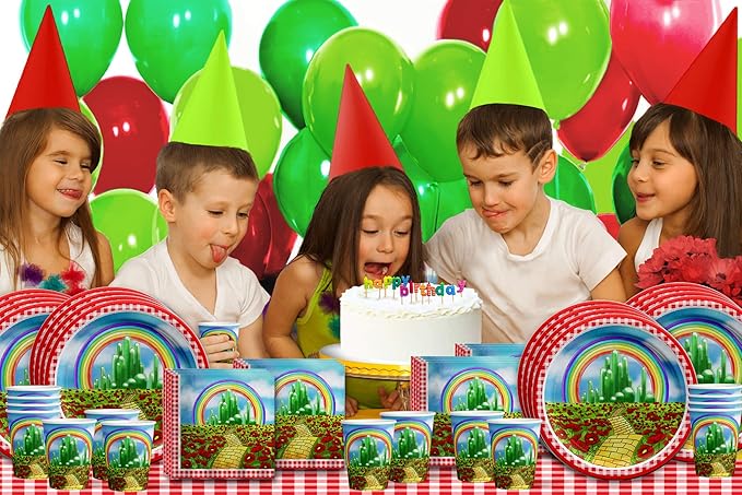 The Wonderful Wizard of Oz Birthday Party Supplies Set Plates Napkins Cups Tableware Kit for 16