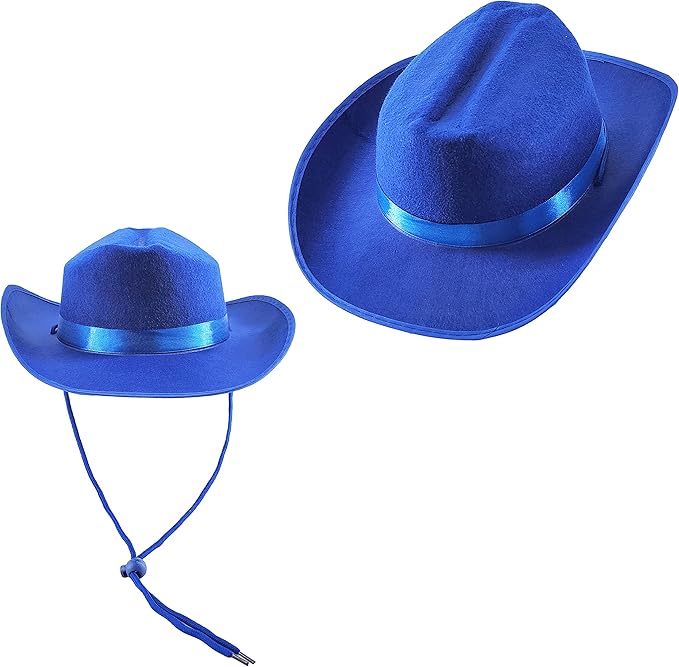 The Dreidel Company Cowboy Felt Western Hat, 22" Circumference Dress Up Costume Clothes for Kids, Pretend Play, Party Favors