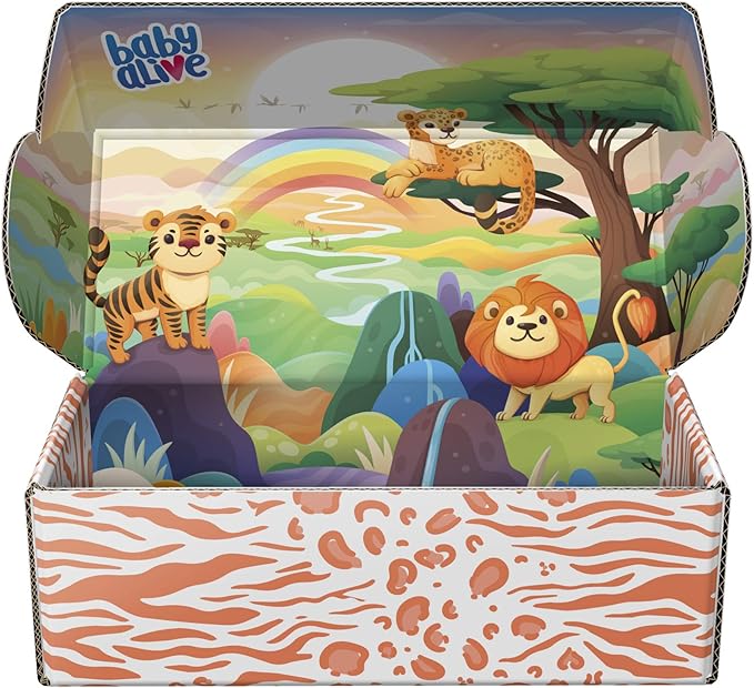 Baby Alive Rainbow Wildcats Doll, Leopard, Accessories, Drinks, Wets, Leopard Toy for Kids Ages 3 Years and Up, Blonde Hair