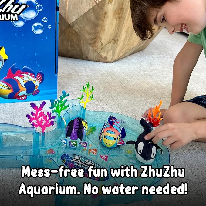 ZhuZhu Aquarium Submarine + Motorized Fish Toy (Blue Tang)