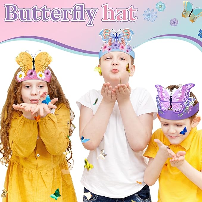 24 Pcs Party Hats for Kids Paper Headbands Crown for Boys Girls, Birthday Party Decoration Favors