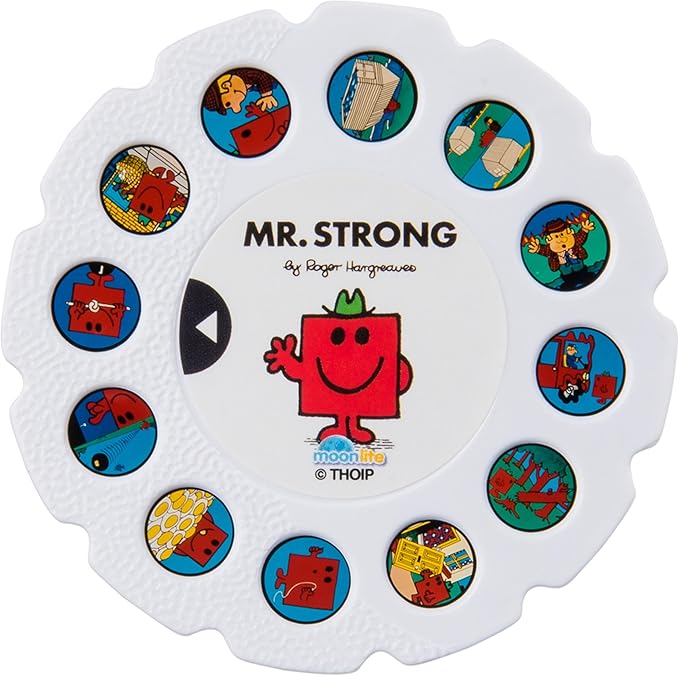 Moonlite Storybook Reels For Flashlight Projector, Kids Toddler | Mr. Strong | Single Reel Pack Story for 12 Months and Up