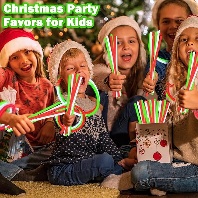 Bulk Light Up Party Favors Supplies for Kids 300 PCS, Glow Sticks Toys Gifts for Toddlers, Light up Accessories Necklace & Bracelets, Holiday Decorations Class Carnival Games Giveaways for Boy Girl