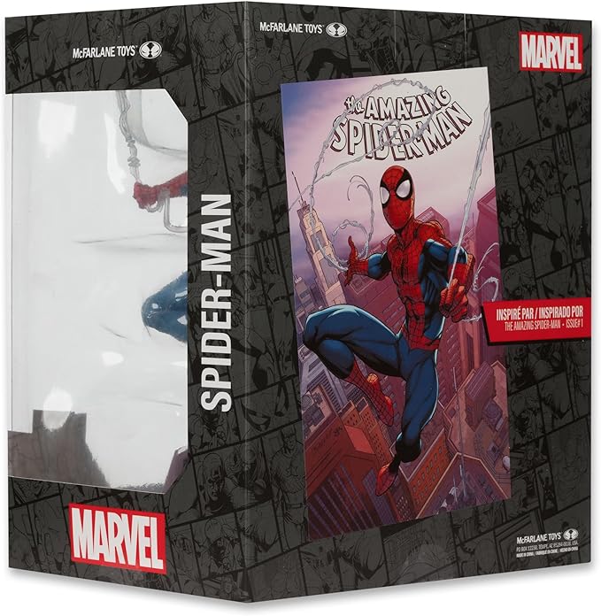 McFarlane Toys Marvel Spider-Man 1:10th Scale Collectible with Scene (The Amazing Spider-Man #1)