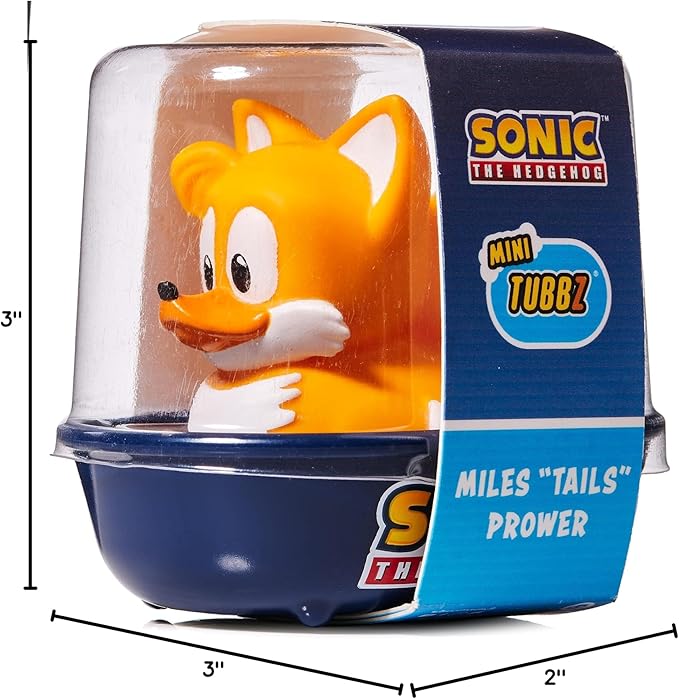 TUBBZ Mini Tails Collectible Vinyl Rubber Duck Figure - Official Sonic The Hedgehog Merchandise - Kids TV, Movies & Video Games