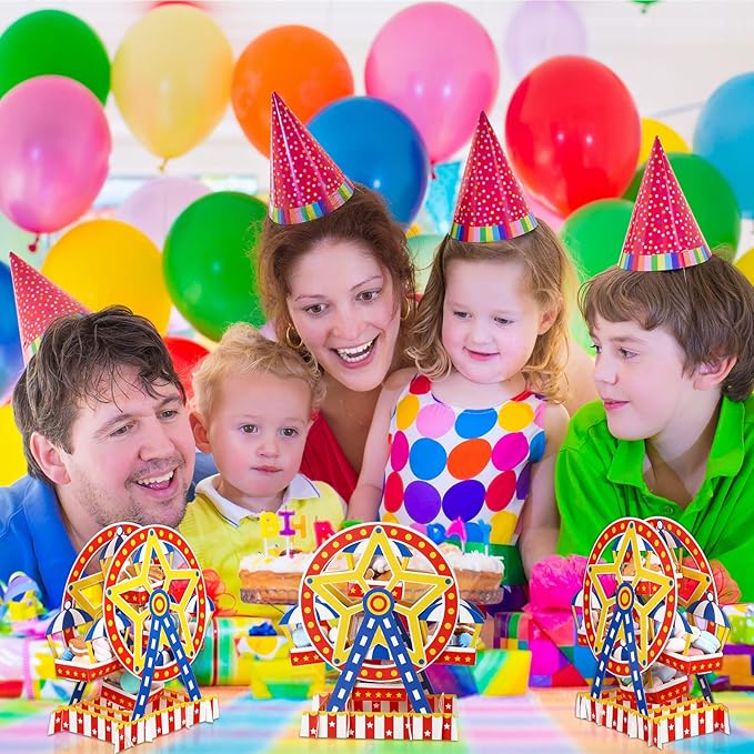 Epakh Carnival Ferris Wheel Centerpiece Carnival Theme Party Decorations Cake Holder Circus Favor Supplies for Candy Desserts Cake Ferris Wheel Party Decorations