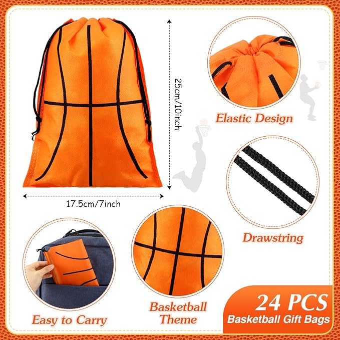 Aoriher 194 Pcs Basketball Party Favors Set Sport Silicone Bracelet Sport Car Keychain Whistle for Girls Boys Birthday Gifts Sport Themed Party Supplies